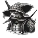 Turtle Samurai warrior tattoo design idea