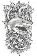 shark tattoo design idea
