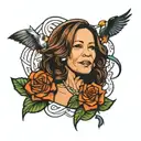 Kamala Harris tattoo design idea