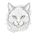 cat tattoo design idea