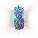 Pineapple tattoo design idea