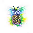 Pineapple tattoo design idea