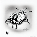 Ladybug tattoo design idea