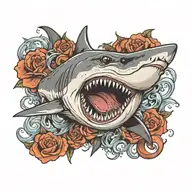 shark tattoo design idea
