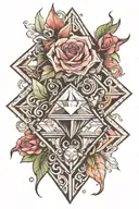 diamond tattoo design idea