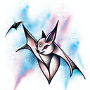 Bat tattoo design idea
