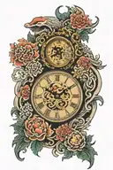 clock tattoo design idea