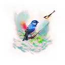 Bird tattoo design idea