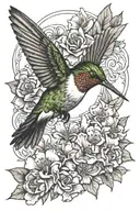 hummingbird tattoo design idea