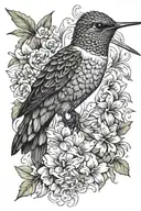 hummingbird tattoo design idea