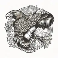 hawk tattoo design idea