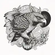 hawk tattoo design idea