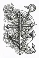 anchor tattoo design idea