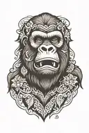 gorilla tattoo design idea