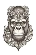 gorilla tattoo design idea