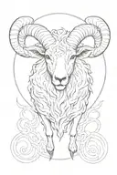 aries tattoo design idea