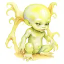 H.R. Giger Alien Creepy Baby tattoo design idea