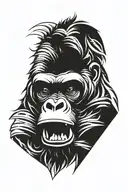 gorilla tattoo design idea