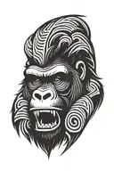 gorilla tattoo design idea