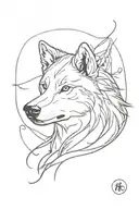wolf tattoo design idea