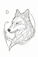 wolf tattoo design idea