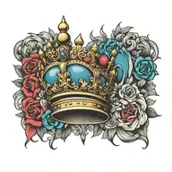 crown tattoo design idea