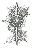 clock tattoo design idea