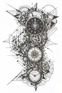 clock tattoo design idea