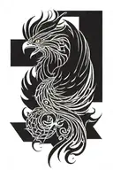 phoenix tattoo design idea