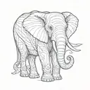elephant tattoo design idea