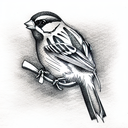 Sparrow tattoo design idea
