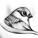 Sparrow tattoo design idea