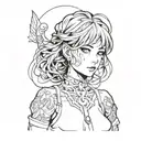 bdsm anime cute girl tattoo design idea