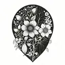wildflower tattoo design idea