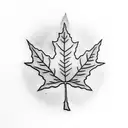 Maple Leaf tattoo design idea