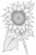 sunflower tattoo design idea
