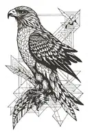 hawk tattoo design idea