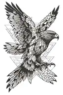 hawk tattoo design idea
