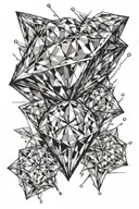 diamond tattoo design idea