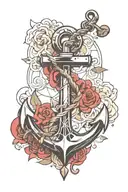 anchor tattoo design idea
