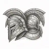 spartan tattoo design idea