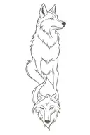 wolf tattoo design idea