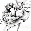 Peony tattoo design idea