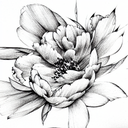 Peony tattoo design idea