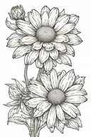 daisy tattoo design idea