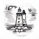 Lighthouse tattoo design idea