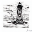 Lighthouse tattoo design idea