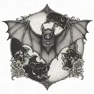 bat tattoo design idea