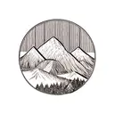 Mountain Scene tattoo design idea