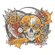 blackout tattoo design idea